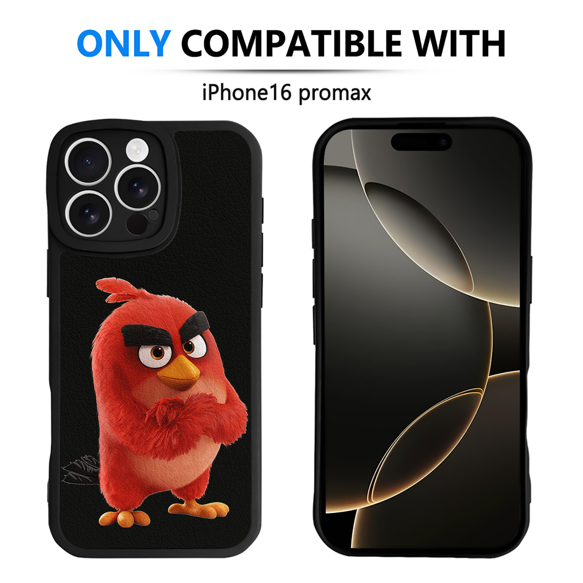 （画像用） Angry Birds アングリーバード 【iPhone 16シリーズ対応】シリコンスマホケース（レザー調） 材質：シリコン
